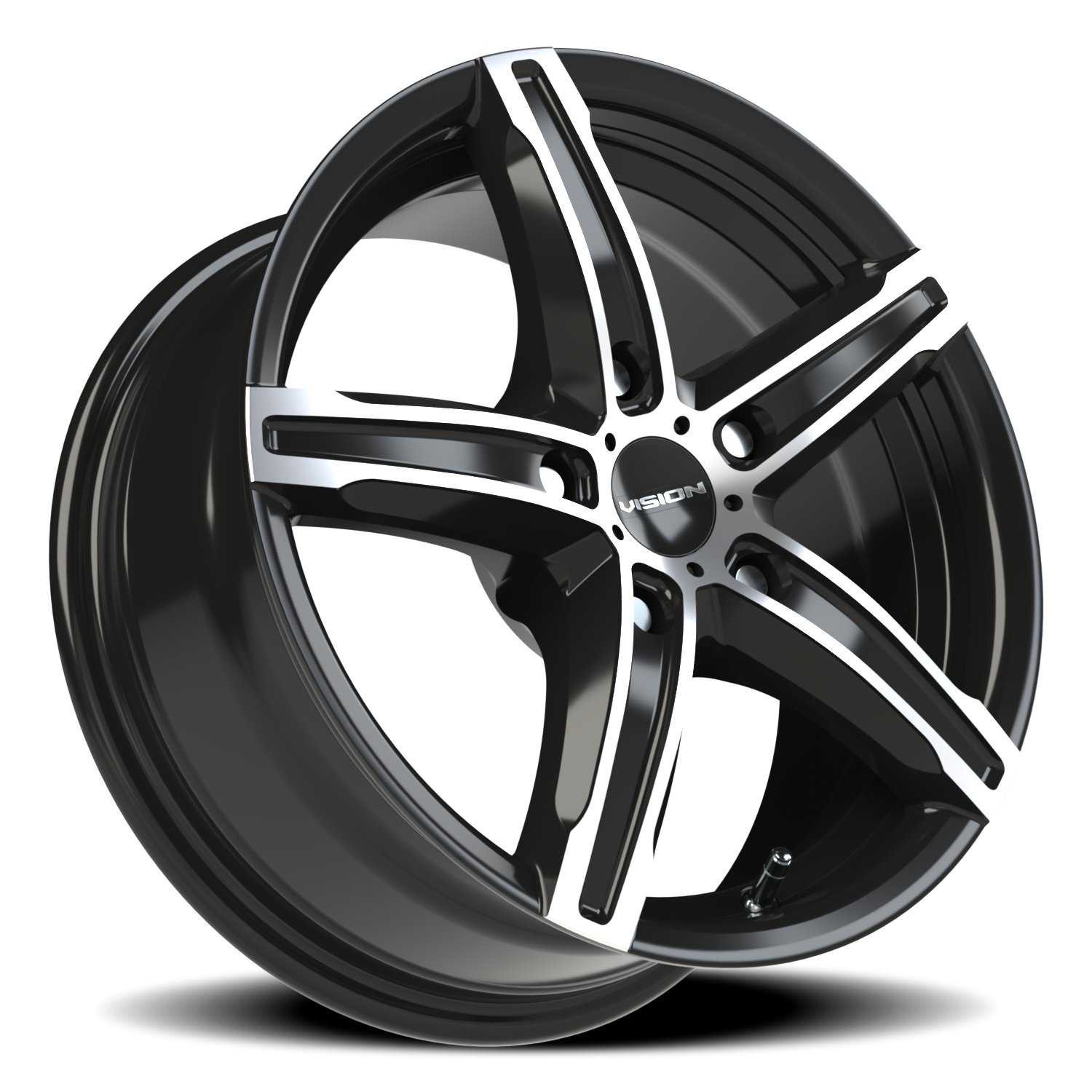 Vision Wheel 469 Gloss Black Machined Face 15x6.5 +38 5x100mm 73.1mm - Wheelwiz