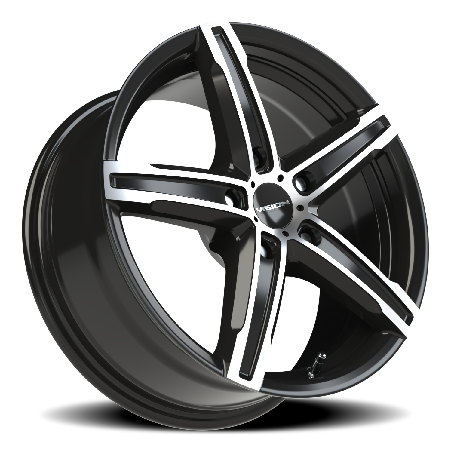 Vision Wheel 469 Gloss Black Machined Face 16x7 +40 5x108mm 73.1mm - Wheelwiz