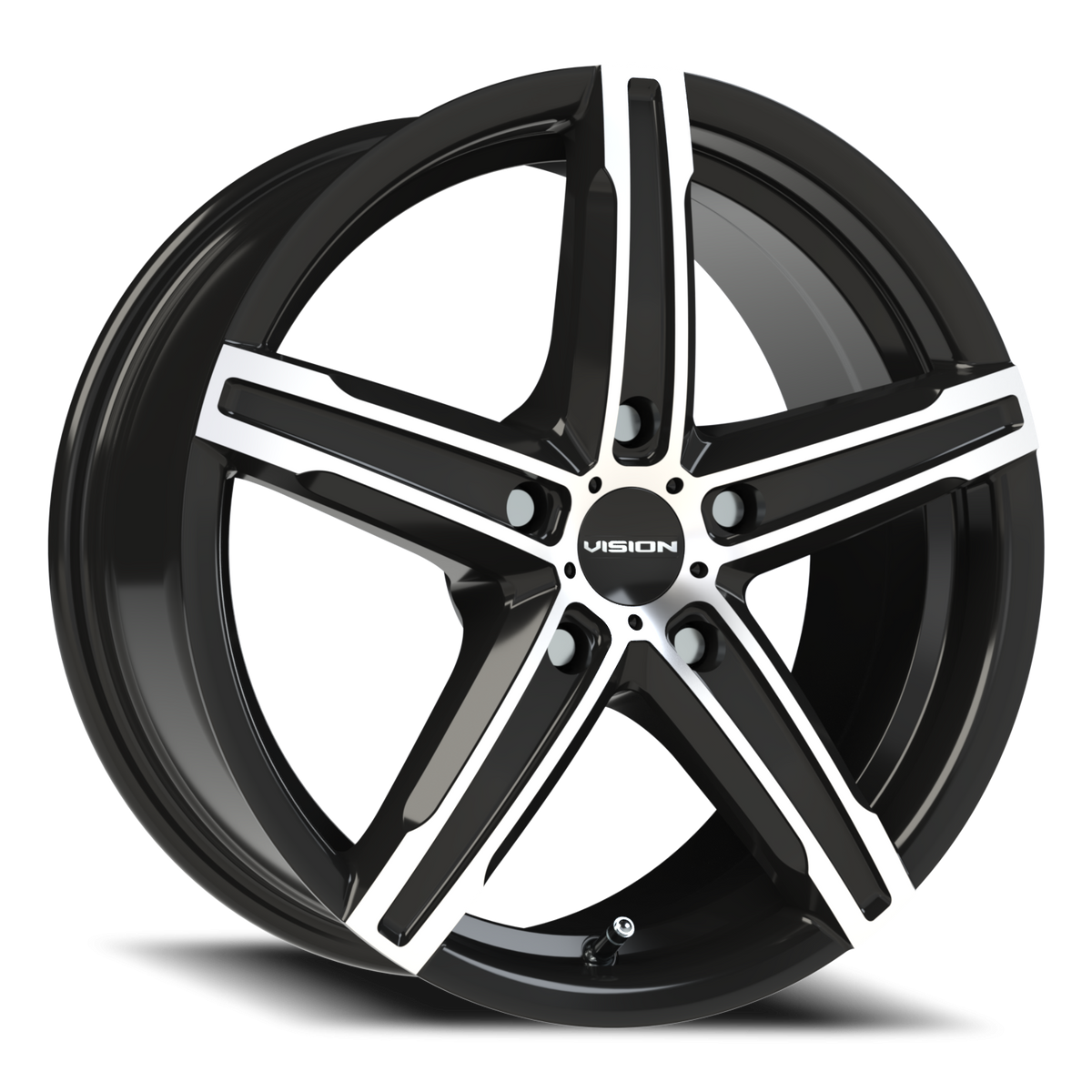 Vision Wheel 469 Gloss Black Machined Face 16x7 +38 5x100mm 73.1mm - Wheelwiz