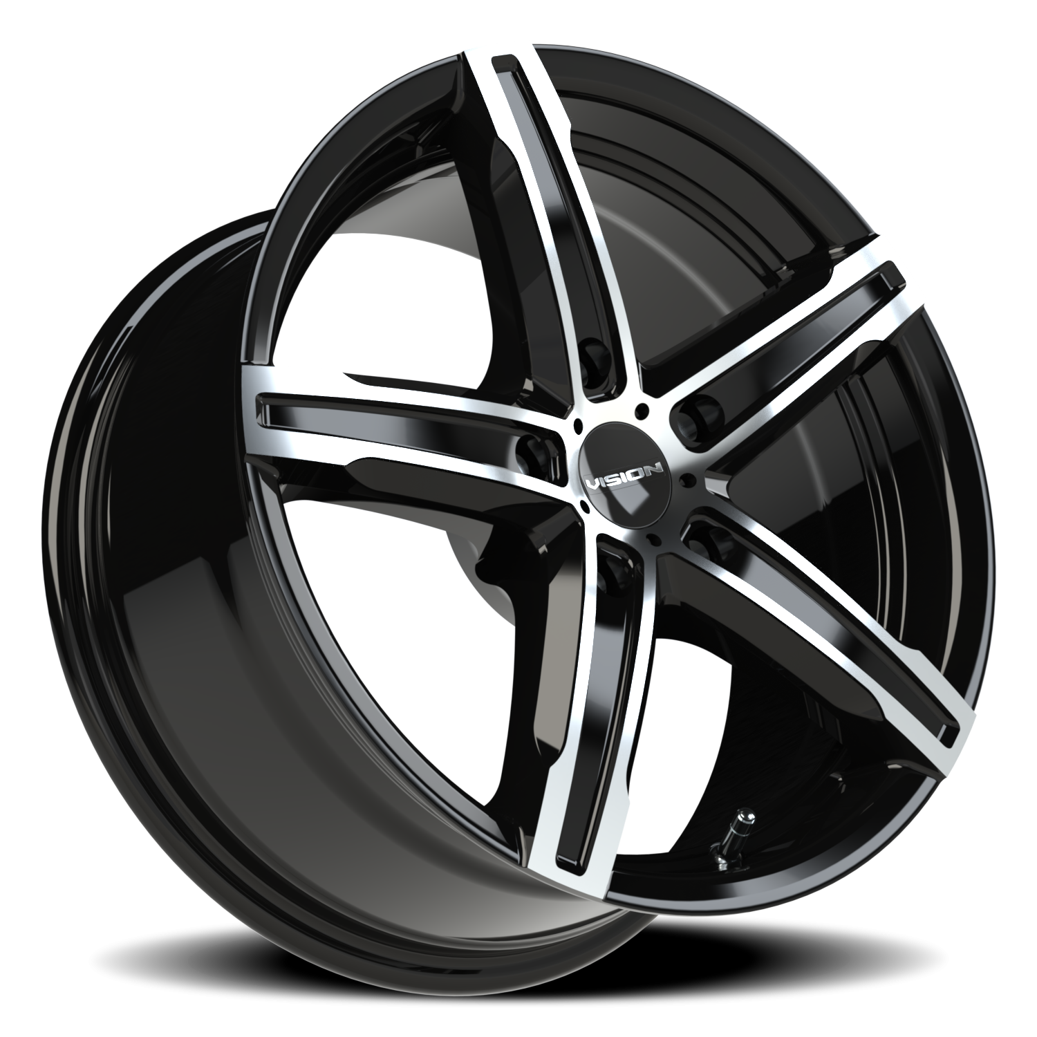 Vision Wheel 469 Gloss Black Machined Face 16x7.5 +34 5x114.3mm 73.1mm - Wheelwiz