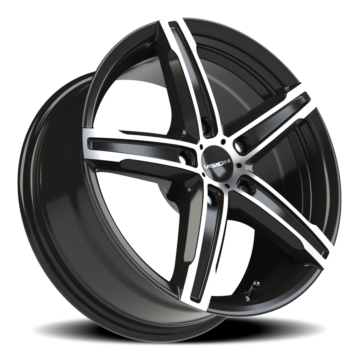 Vision Wheel 469 Gloss Black Machined Face 16x7 +38 5x114.3mm 73.1mm - Wheelwiz