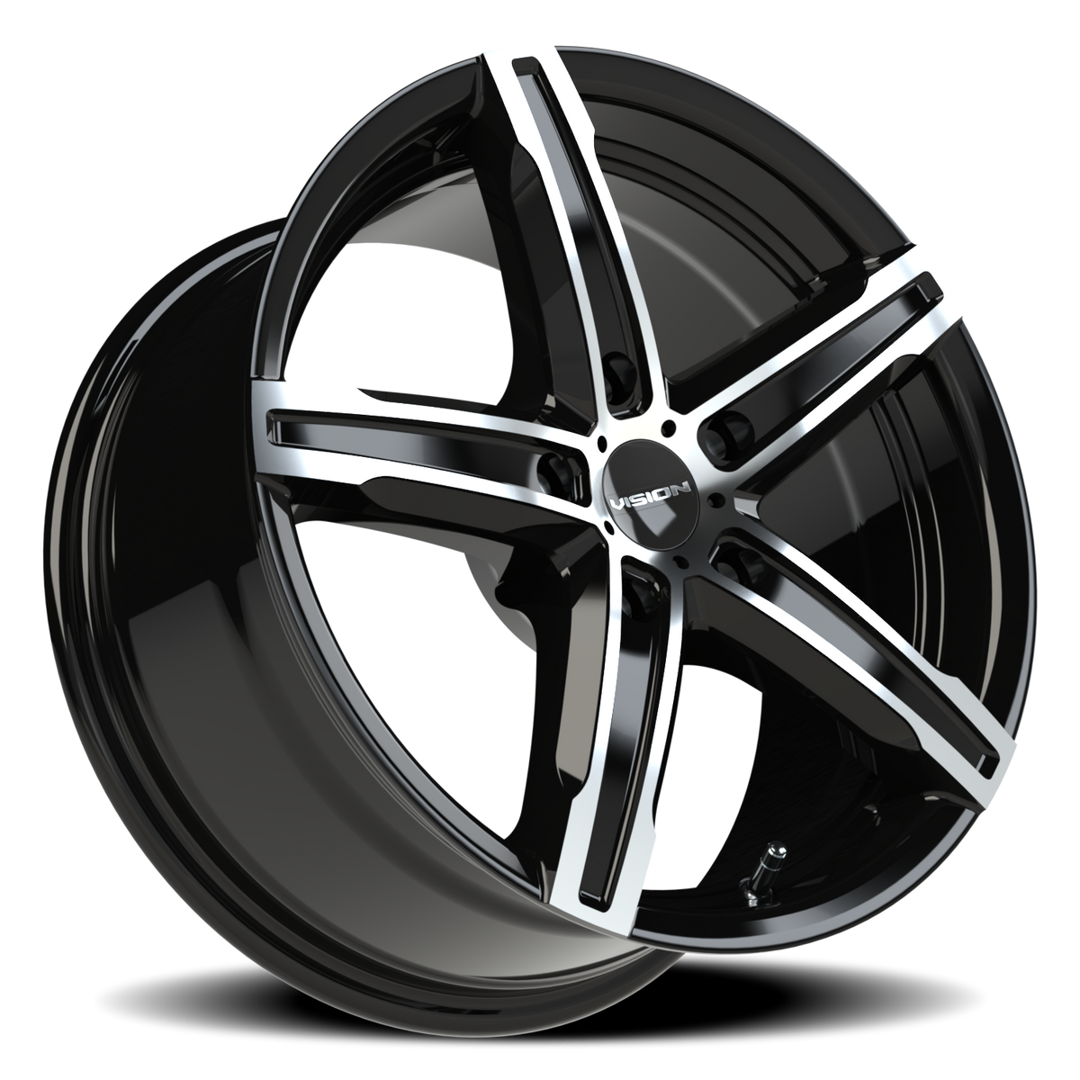Vision Wheel 469 Gloss Black Machined Face 16x7.5 +34 5x115mm 73.1mm - Wheelwiz