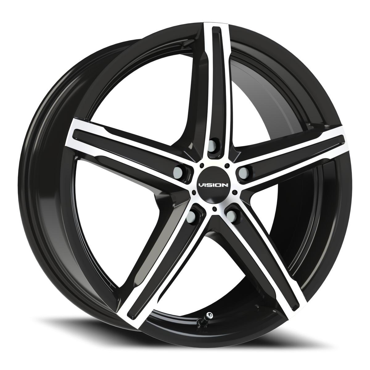 Vision Wheel 469 Gloss Black Machined Face 17x7 +38 5x115mm 73.1mm - Wheelwiz