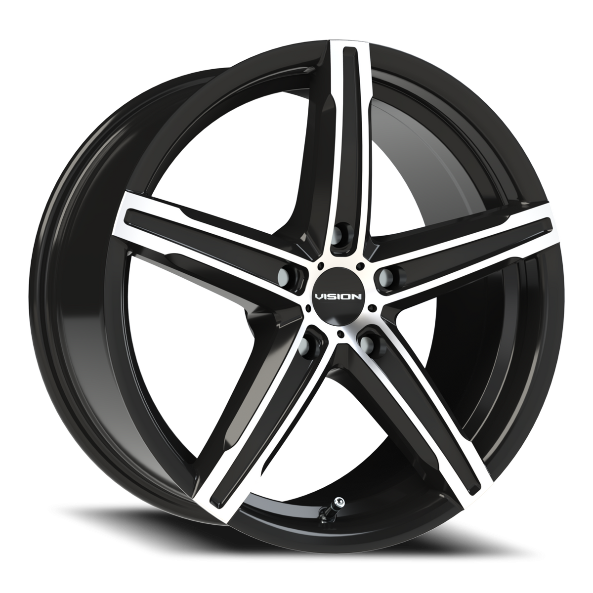 Vision Wheel 469 Gloss Black Machined Face 17x8 +38 5x114.3mm 73.1mm - Wheelwiz