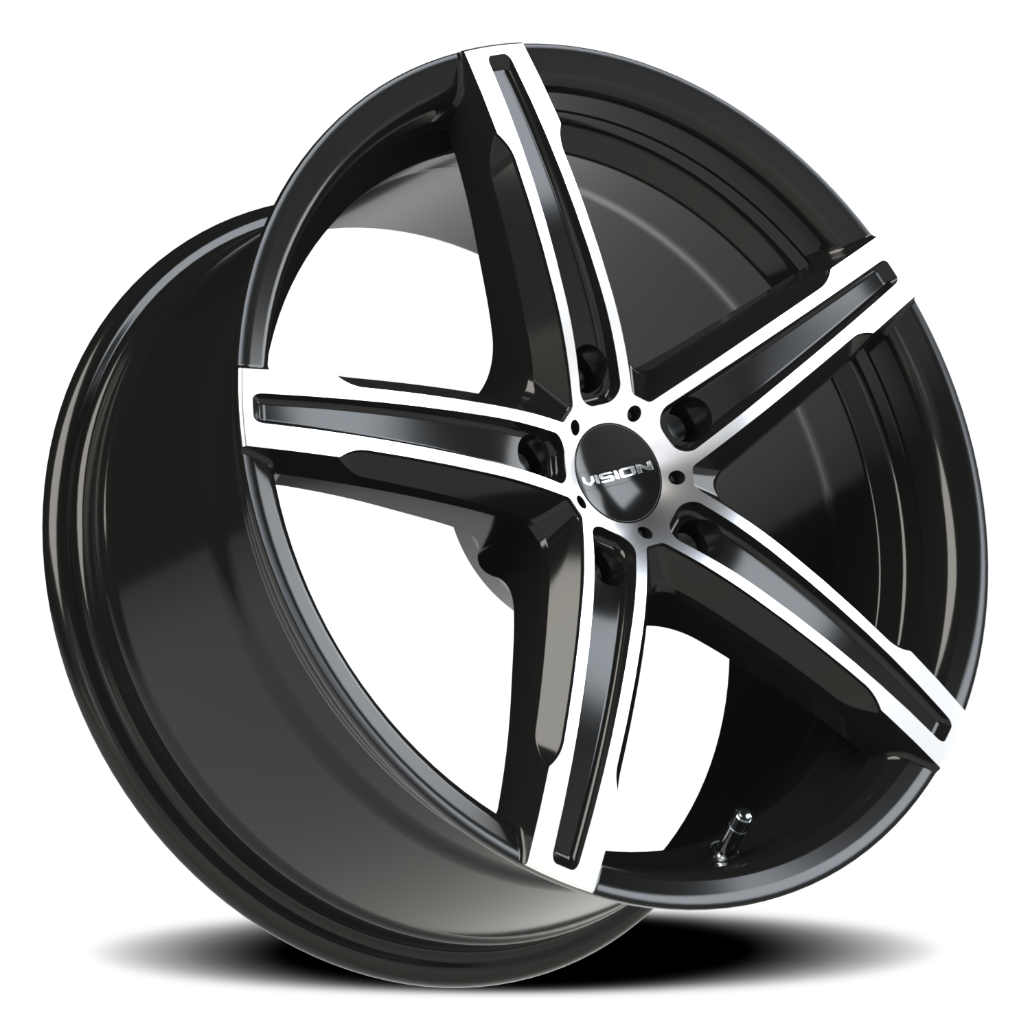Vision Wheel 469 Gloss Black Machined Face 17x8 +38 5x115mm 73.1mm - Wheelwiz