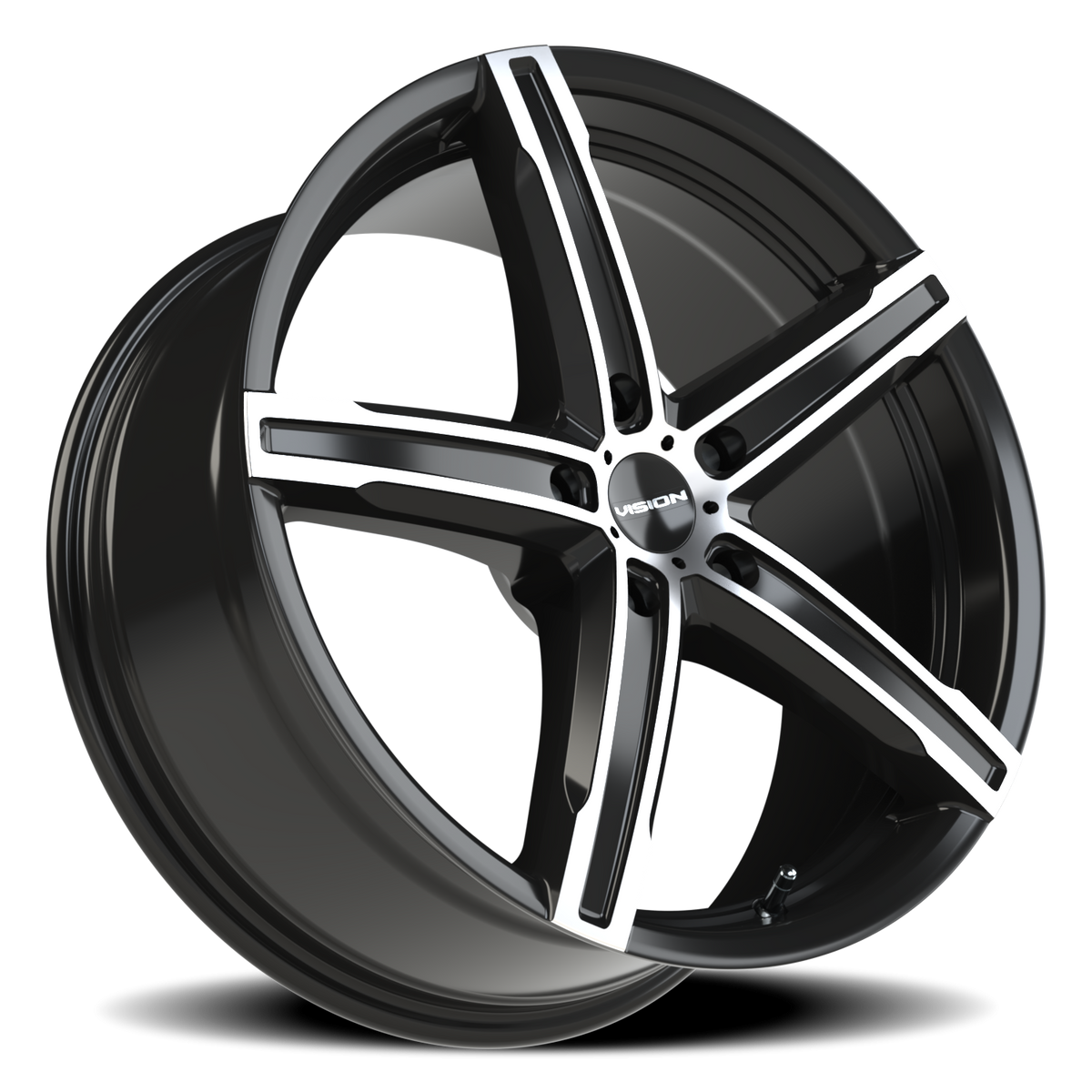 Vision Wheel 469 Gloss Black Machined Face 18x8 +38 5x114.3mm 73.1mm - Wheelwiz