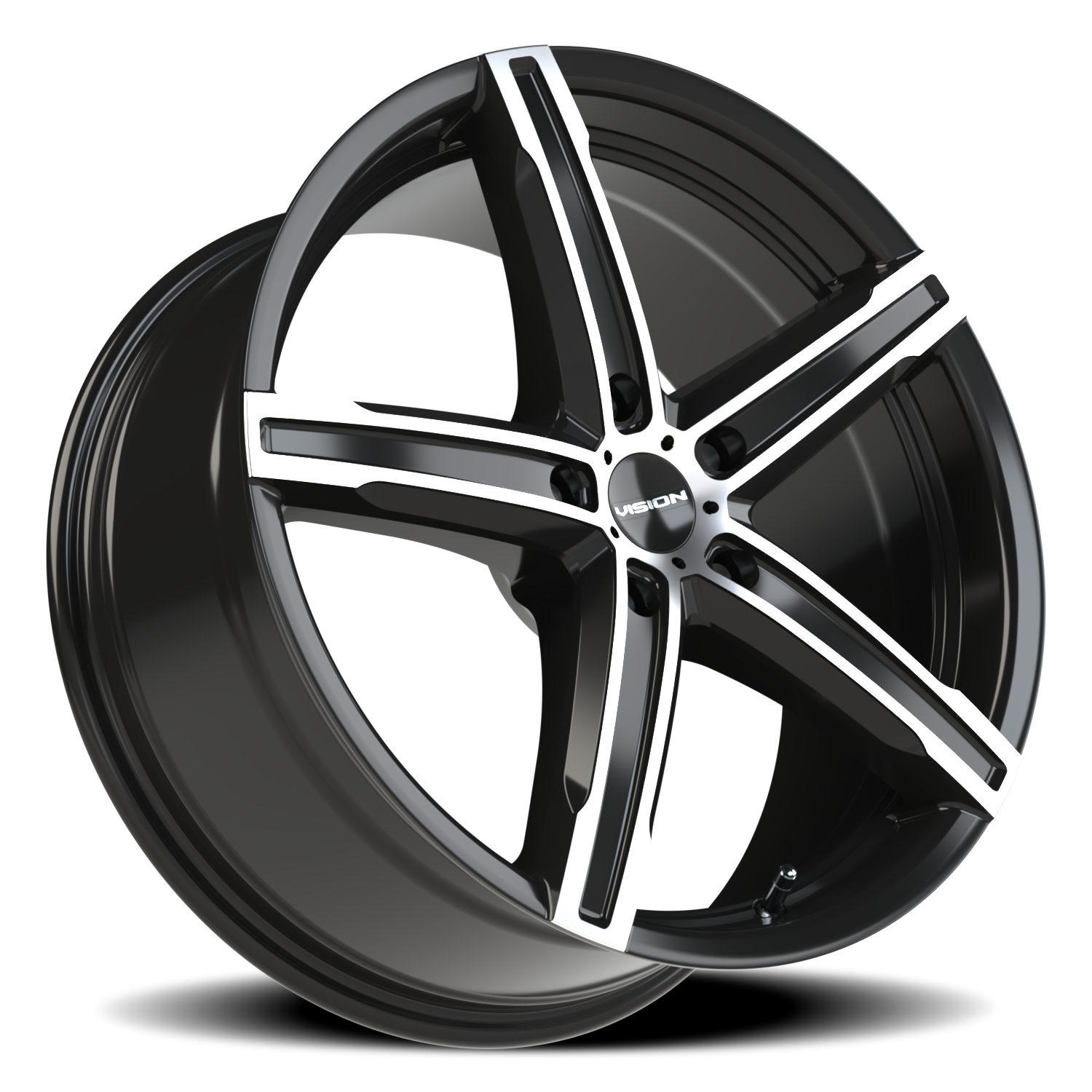 Vision Wheel 469 Gloss Black Machined Face 18x8 +38 5x114.3mm 73.1mm - Wheelwiz