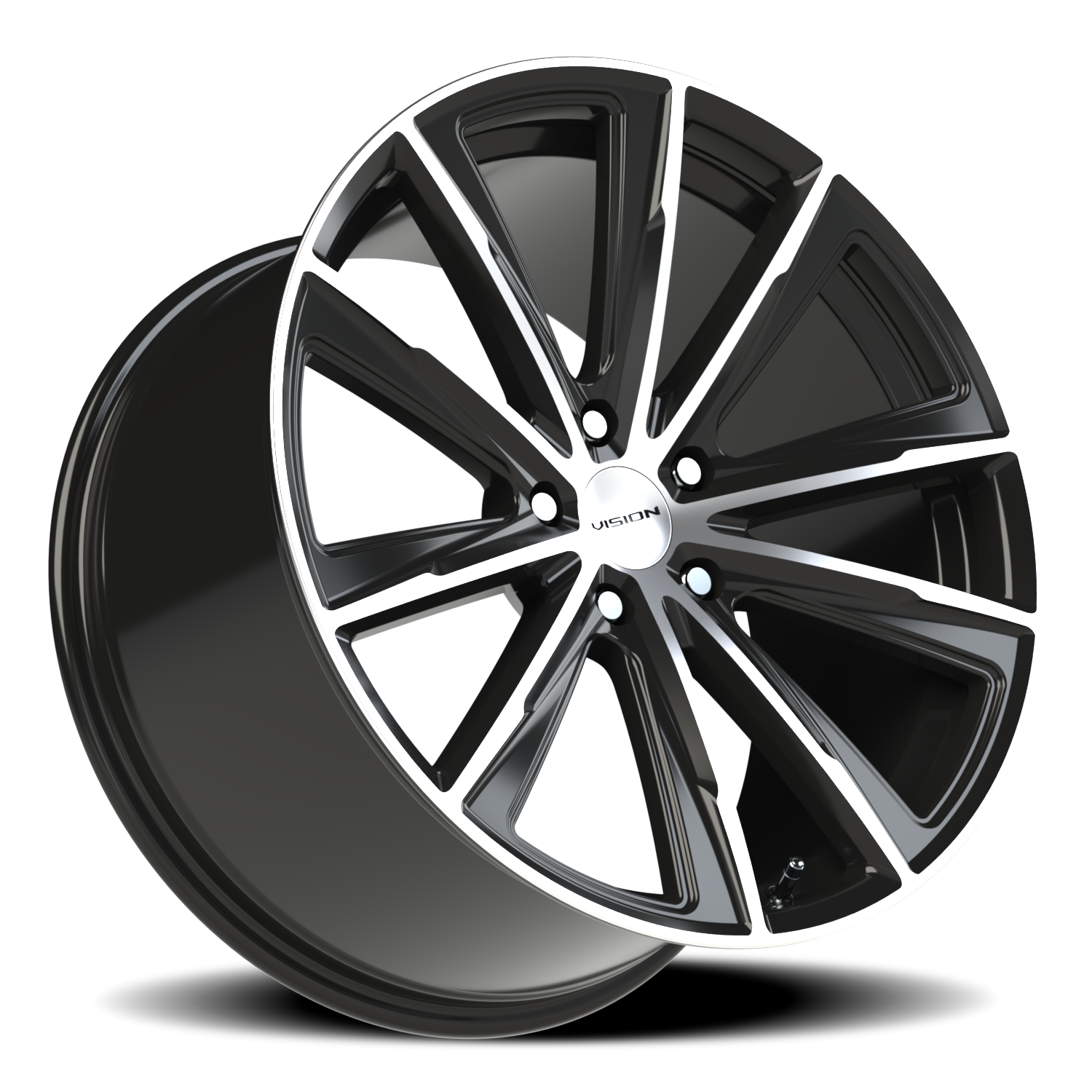 Vision Wheel 471V Gloss Black Machined Face 20x10.5 +38 5x120mm 74.1mm - Wheelwiz