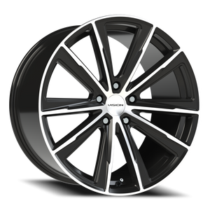 Vision Wheel 471V Gloss Black Machined Face 20x10.5 +42 5x112mm 66.6mm - Wheelwiz