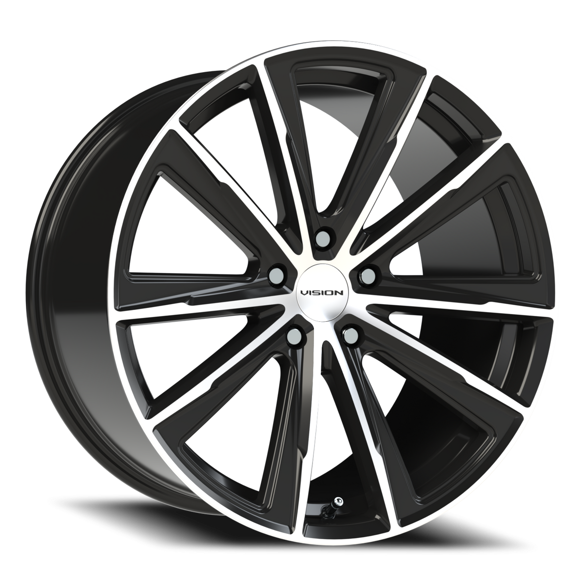 Vision Wheel 471V Gloss Black Machined Face 20x10.5 +42 5x114.3mm 73.1mm - Wheelwiz
