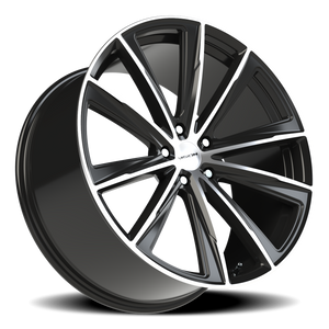 Vision Wheel 471V Gloss Black Machined Face 22x10.5 +25 5x115mm 73.1mm - Wheelwiz