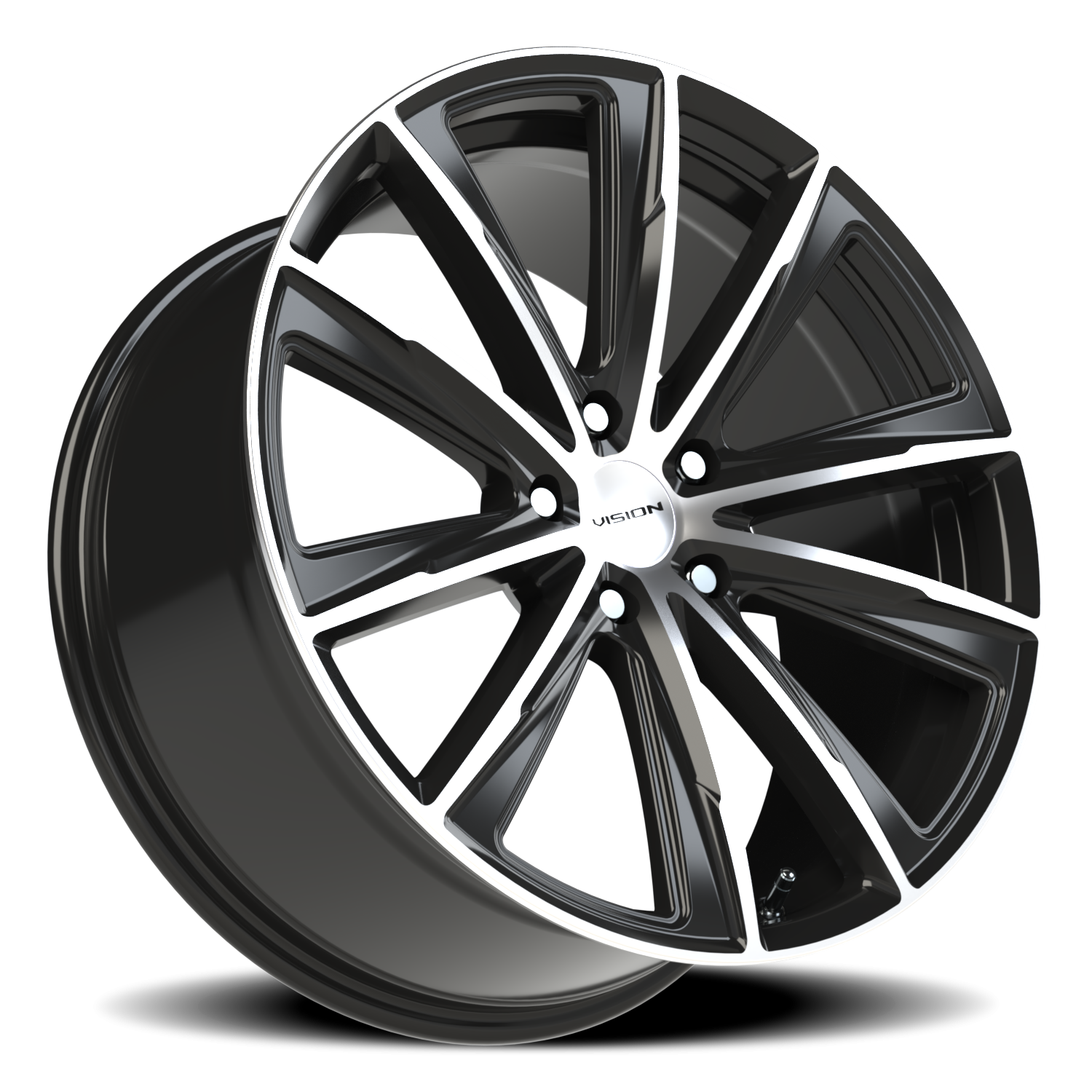 Vision Wheel 471V Gloss Black Machined Face 20x9 +35 5x120mm 72.6mm - Wheelwiz