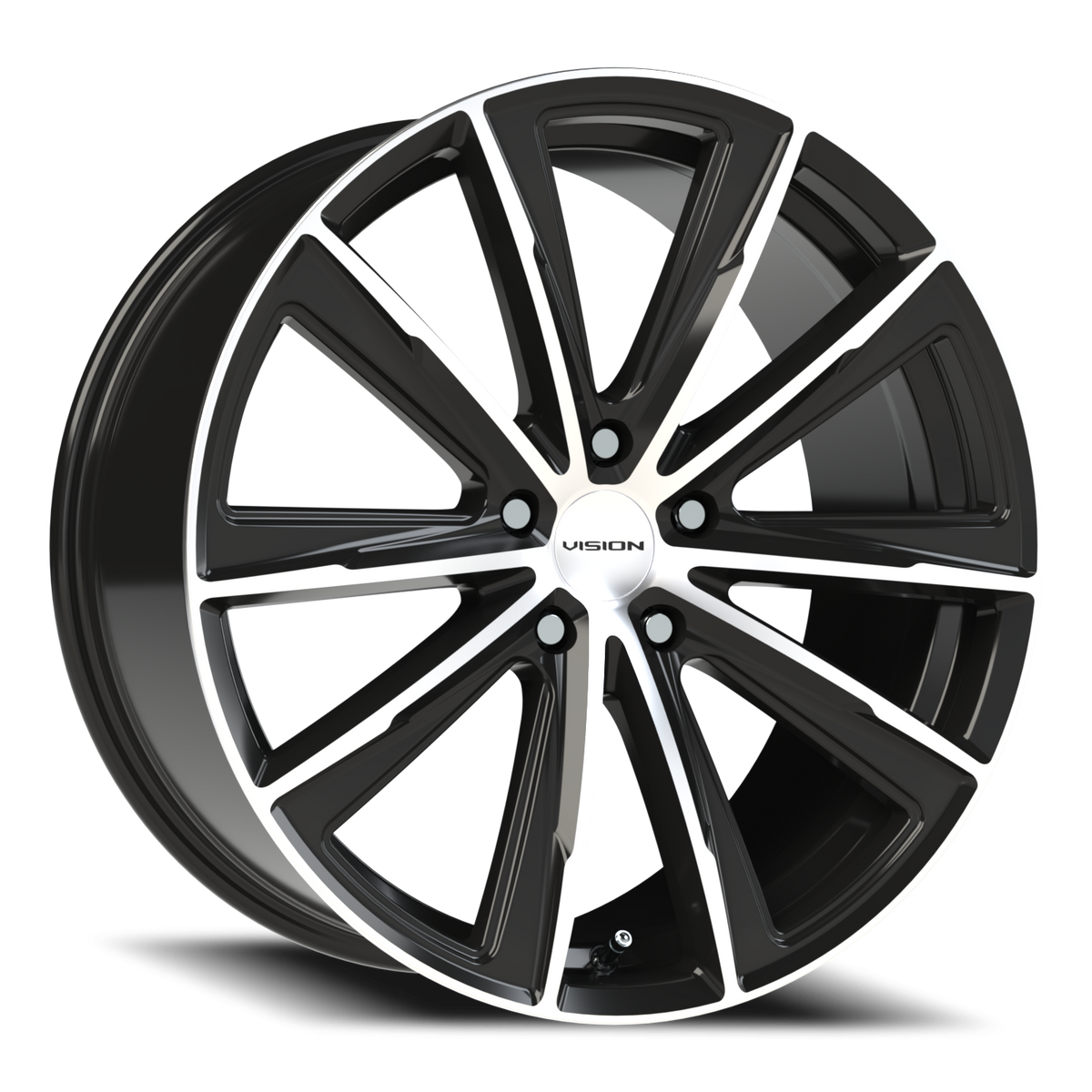 Vision Wheel 471V Gloss Black Machined Face 20x9 +32 5x112mm 66.6mm - Wheelwiz