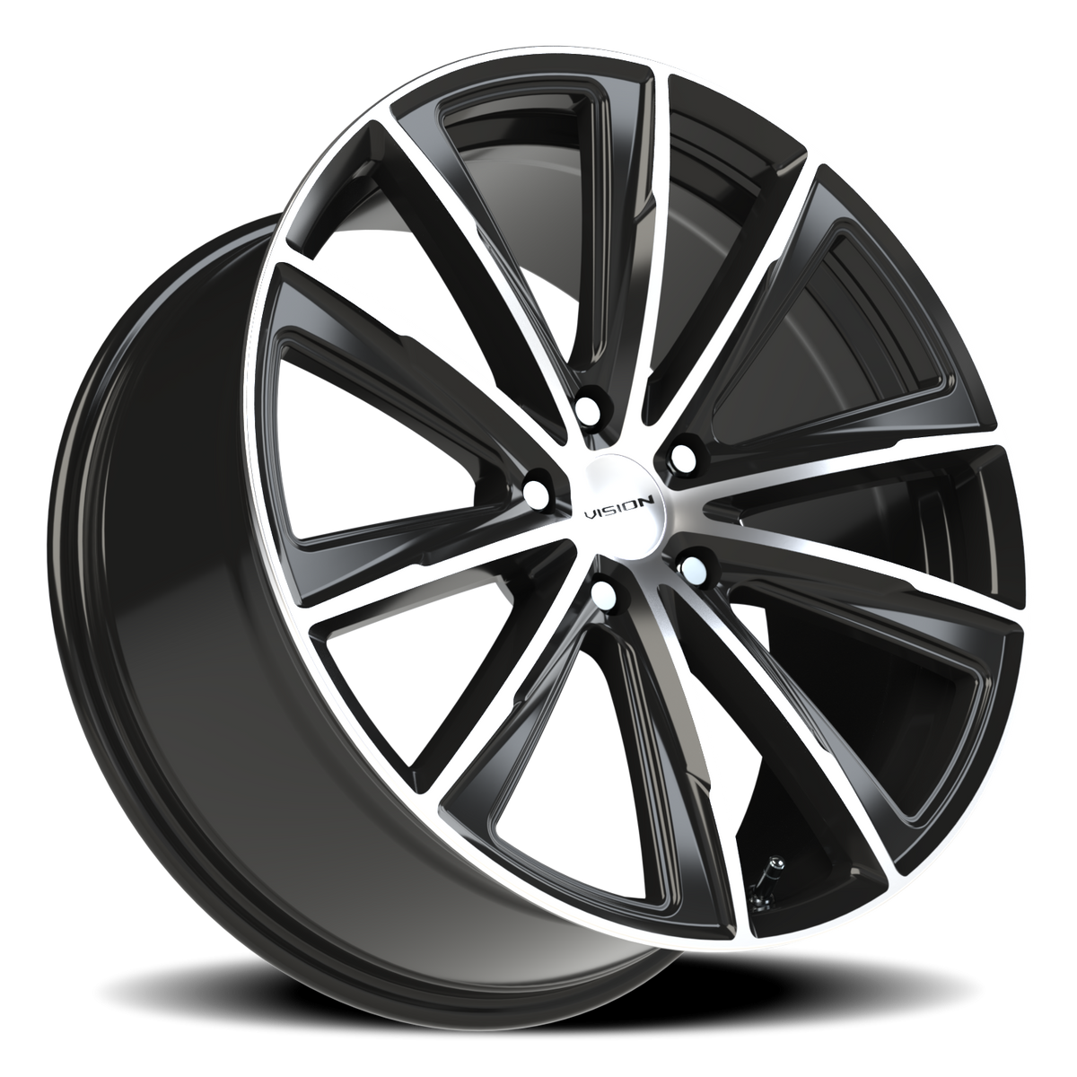 Vision Wheel 471V Gloss Black Machined Face 20x9 +32 5x112mm 66.6mm - Wheelwiz