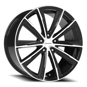 Vision Wheel 471V Gloss Black Machined Face 20x9 +38 5x120.65mm 73.1mm - Wheelwiz
