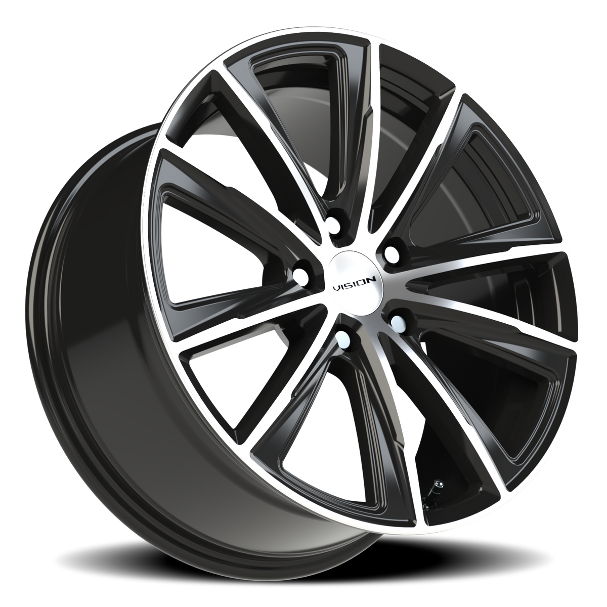 Vision Wheel 471V Gloss Black Machined Face 18x8.5 +20 5x120mm 74.1mm - Wheelwiz