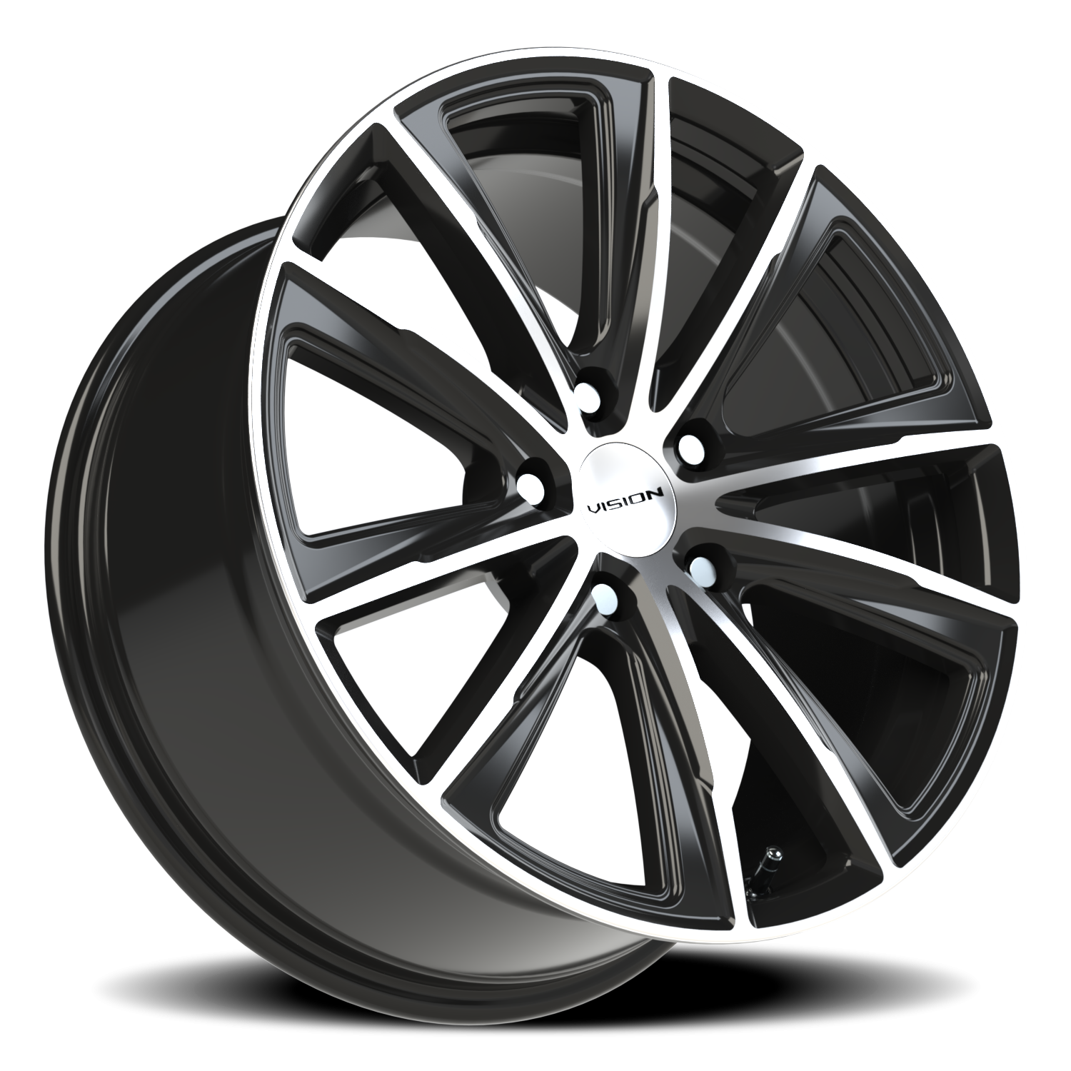 Vision Wheel 471V Gloss Black Machined Face 18x8.5 +20 5x120mm 74.1mm - Wheelwiz