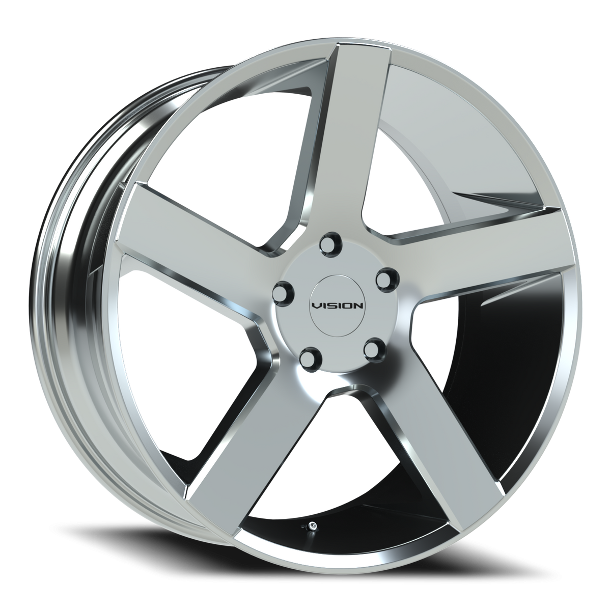 Vision Wheel 472V Chrome 22x9.5 +8 5x139.7mm 77.8mm - Wheelwiz