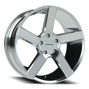 Vision Wheel 472V Chrome 22x9.5 +8 5x139.7mm 77.8mm - Wheelwiz