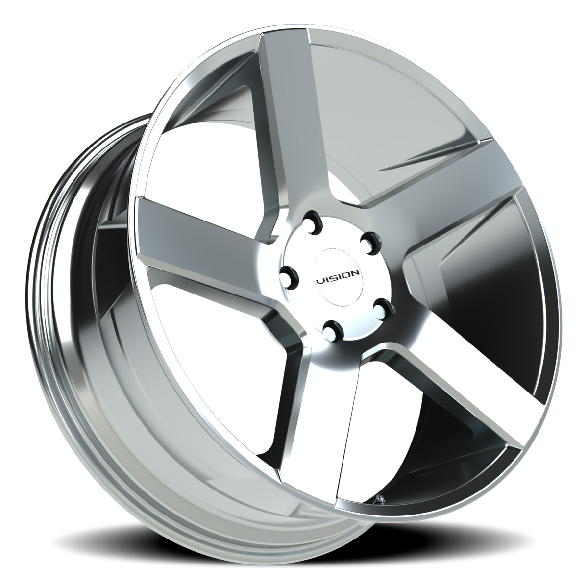 Vision Wheel 472V Chrome 22x9.5 +8 5x139.7mm 77.8mm - Wheelwiz