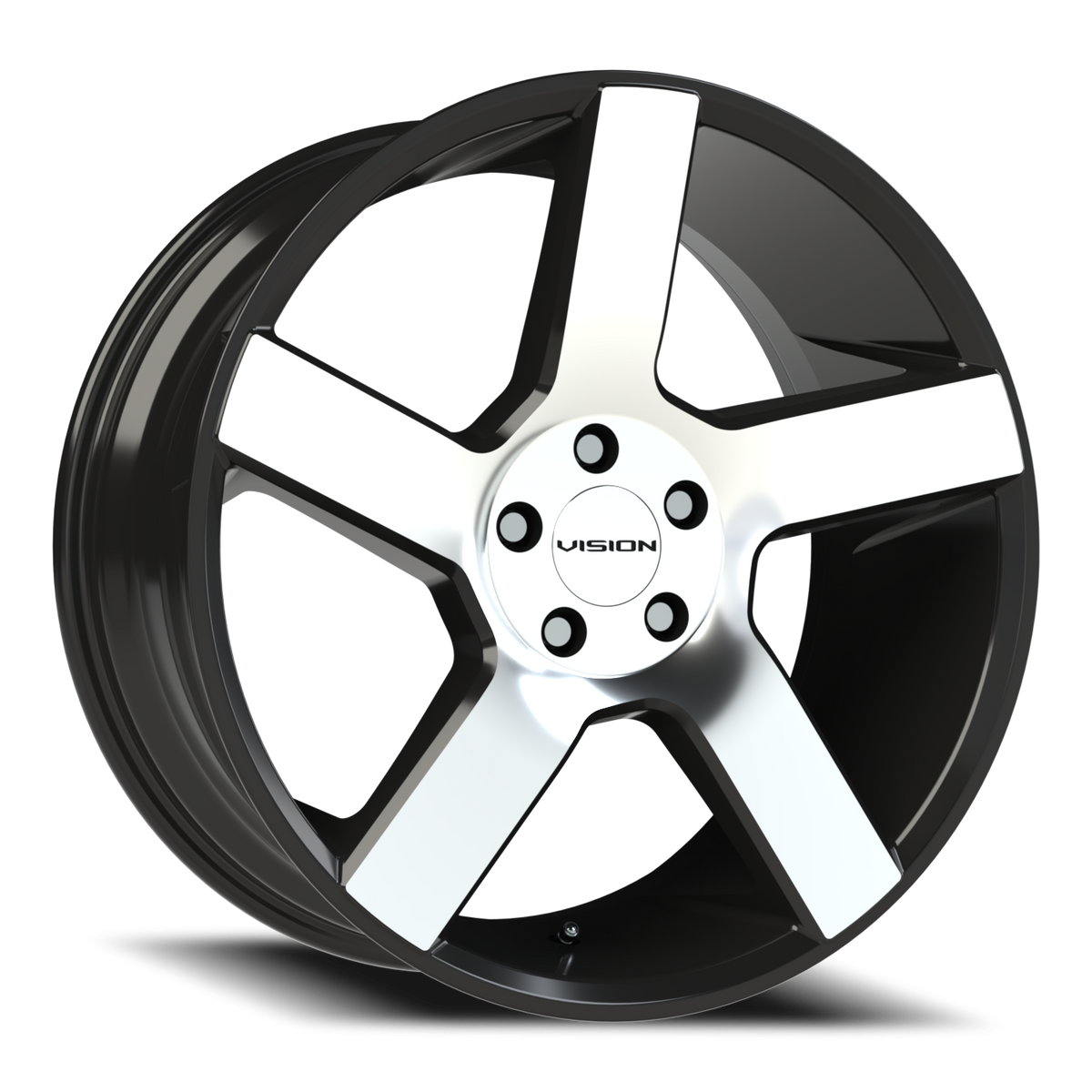 Vision Wheel 472V Gloss Black Machined Face 20x9 +15 5x115mm 74.1mm - Wheelwiz