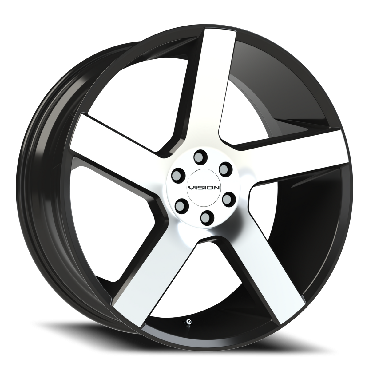 Vision Wheel 472V Gloss Black Machined Face 22x9.5 +30 6x120mm 66.9mm - Wheelwiz