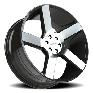Vision Wheel 472V Gloss Black Machined Face 22x9.5 +30 6x120mm 66.9mm - Wheelwiz