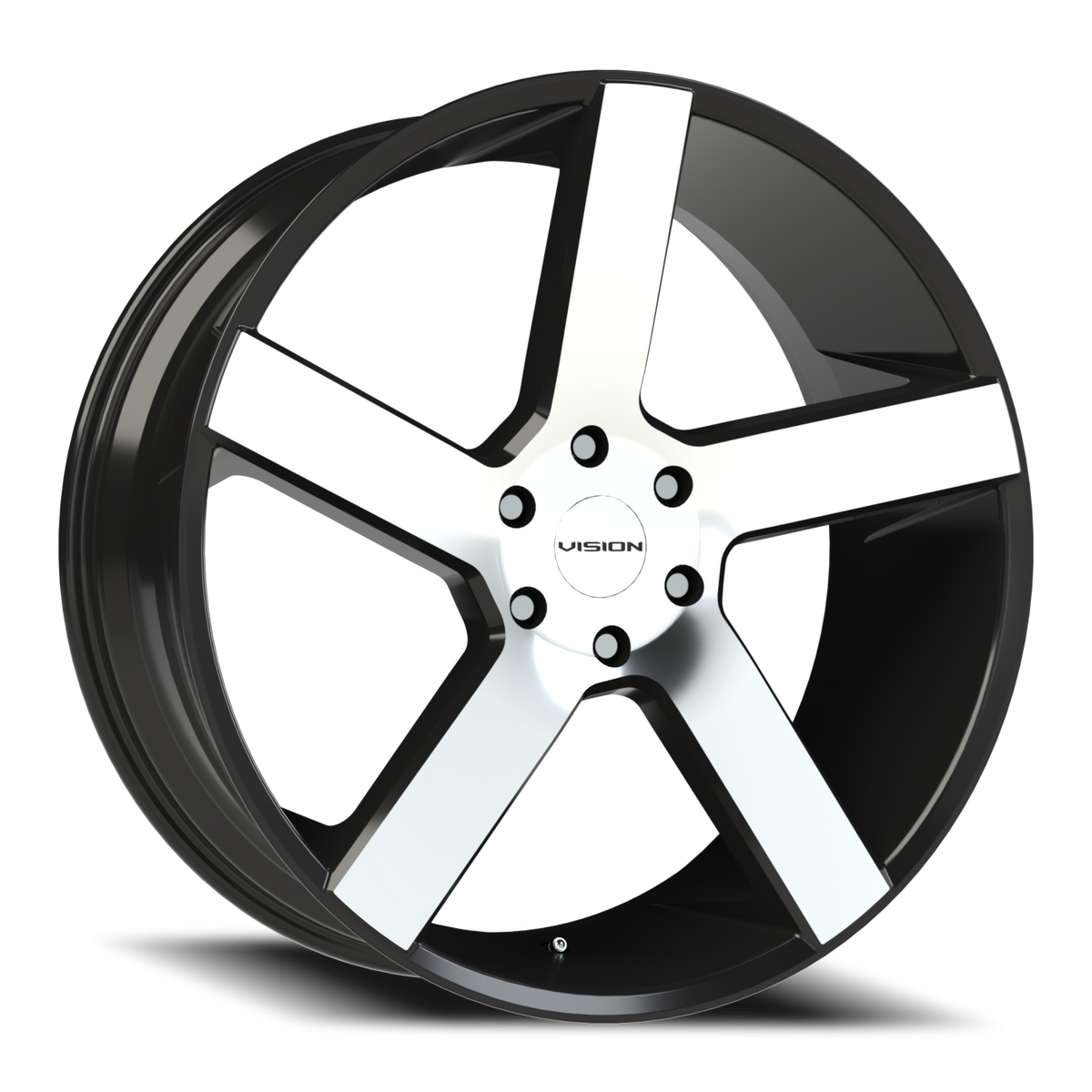 Vision Wheel 472V Gloss Black Machined Face 24x9.5 +30 6x139.7mm 78.1mm - Wheelwiz