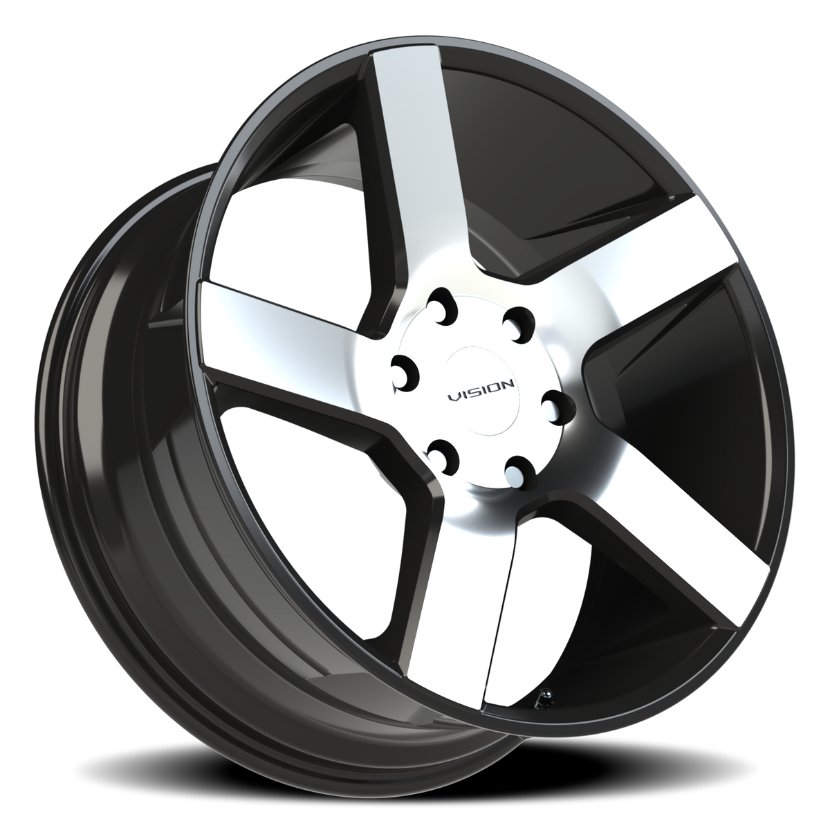 Vision Wheel 472V Gloss Black Machined Face 20x9 +30 6x132mm 74.5mm - Wheelwiz