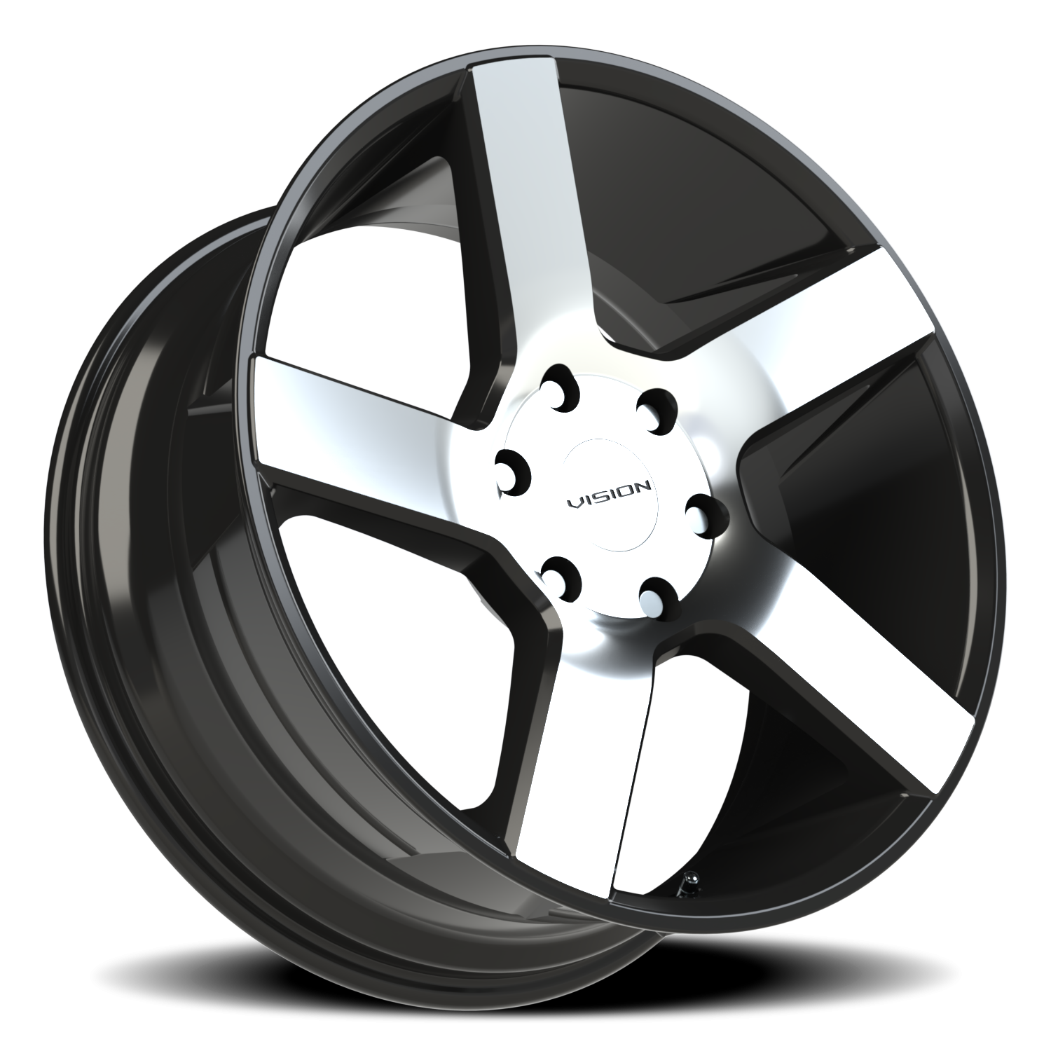 Vision Wheel 472V Gloss Black Machined Face 20x9 +30 6x135mm 87.1mm - Wheelwiz