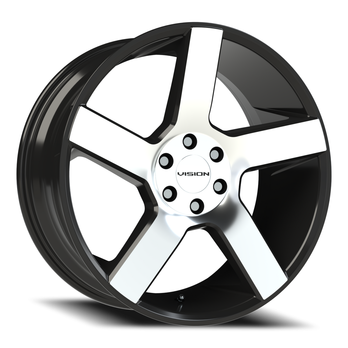 Vision Wheel 472V Gloss Black Machined Face 20x9 +30 6x120mm 66.9mm - Wheelwiz