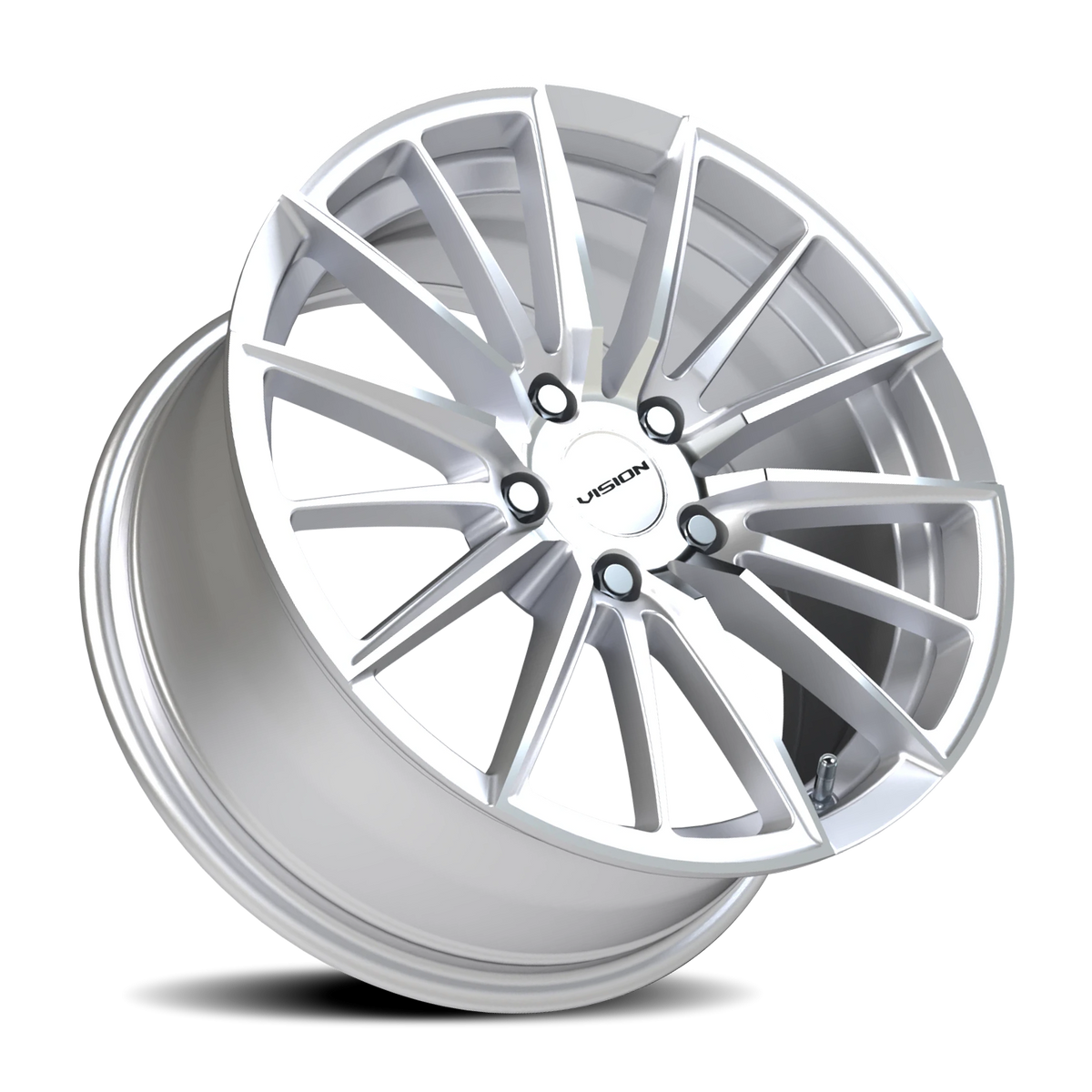 Vision Wheel 473 Hyper Silver Machined Face 17x8 +38 5x108mm 73.1mm - Wheelwiz