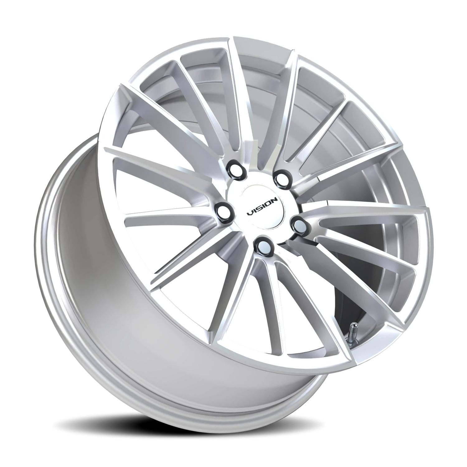 Vision Wheel 473 Hyper Silver Machined Face 17x8 +38 5x108mm 73.1mm - Wheelwiz