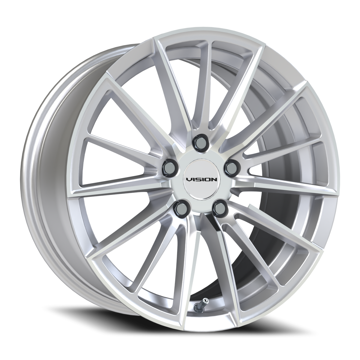 Vision Wheel 473 Hyper Silver Machined Face 17x8 +38 5x112mm 73.1mm - Wheelwiz