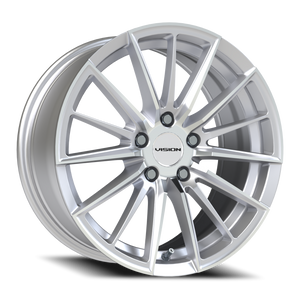 Vision Wheel 473 Hyper Silver Machined Face 17x8 +38 5x112mm 73.1mm - Wheelwiz