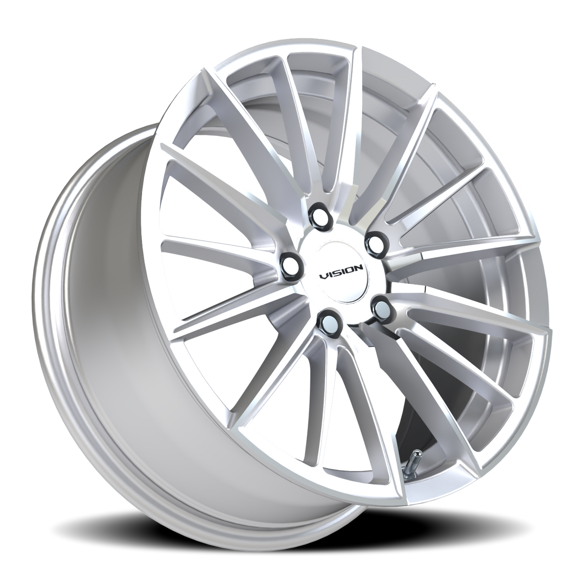 Vision Wheel 473 Hyper Silver Machined Face 17x8 +38 5x112mm 73.1mm - Wheelwiz