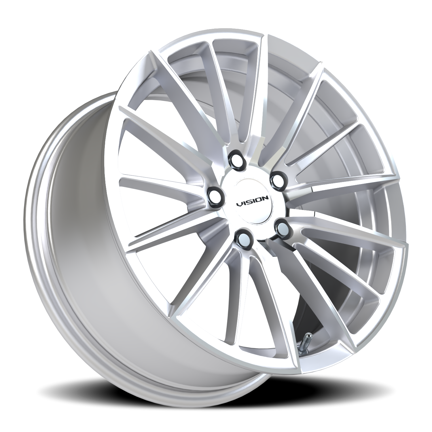 Vision Wheel 473 Hyper Silver Machined Face 17x8 +38 5x112mm 73.1mm - Wheelwiz