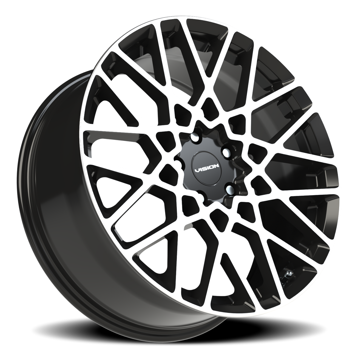 Vision Wheel 474 Gloss Black Machined Face 20x8.5 +35 5x120mm 73.1mm - Wheelwiz