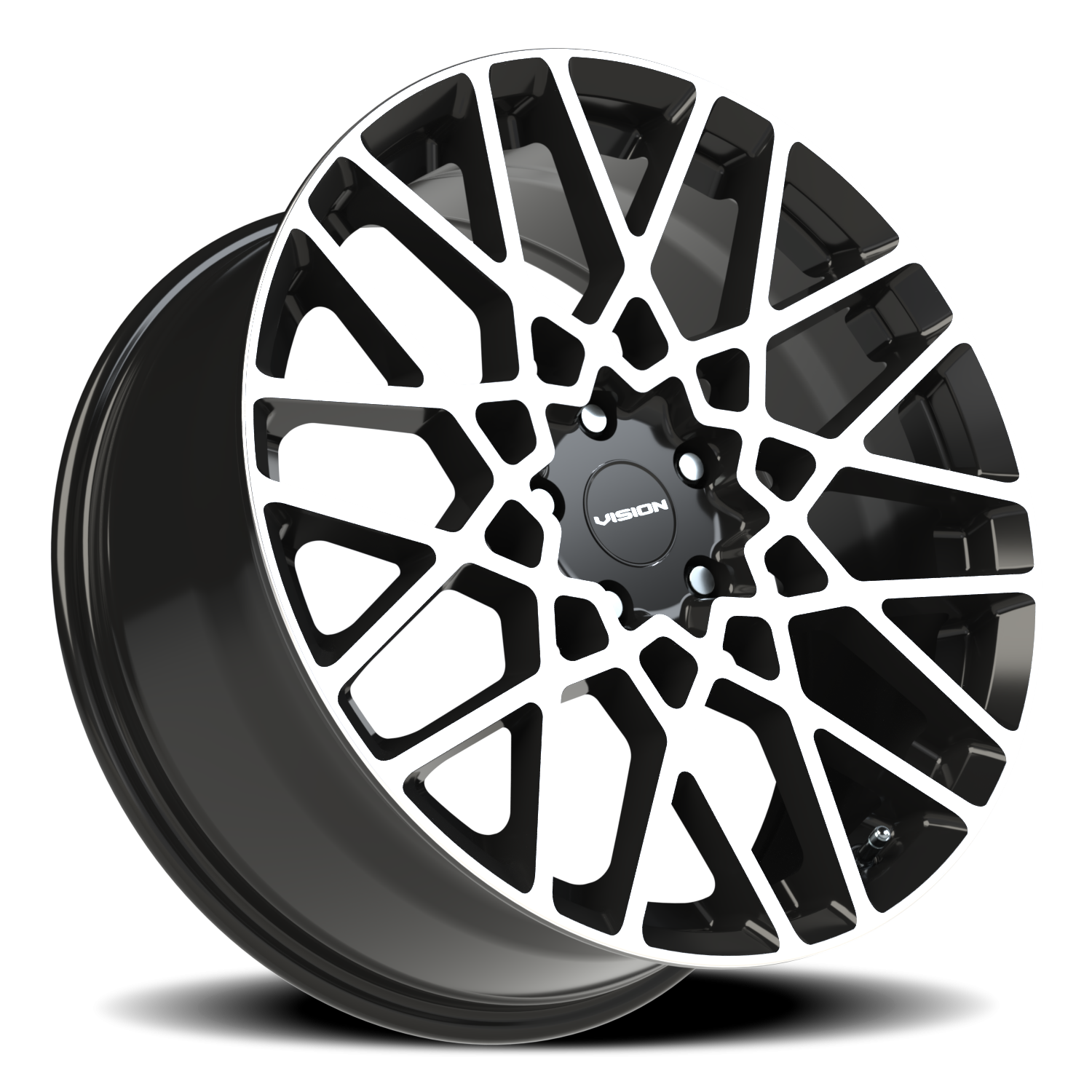 Vision Wheel 474 Gloss Black Machined Face 20x8.5 +35 5x120mm 73.1mm - Wheelwiz