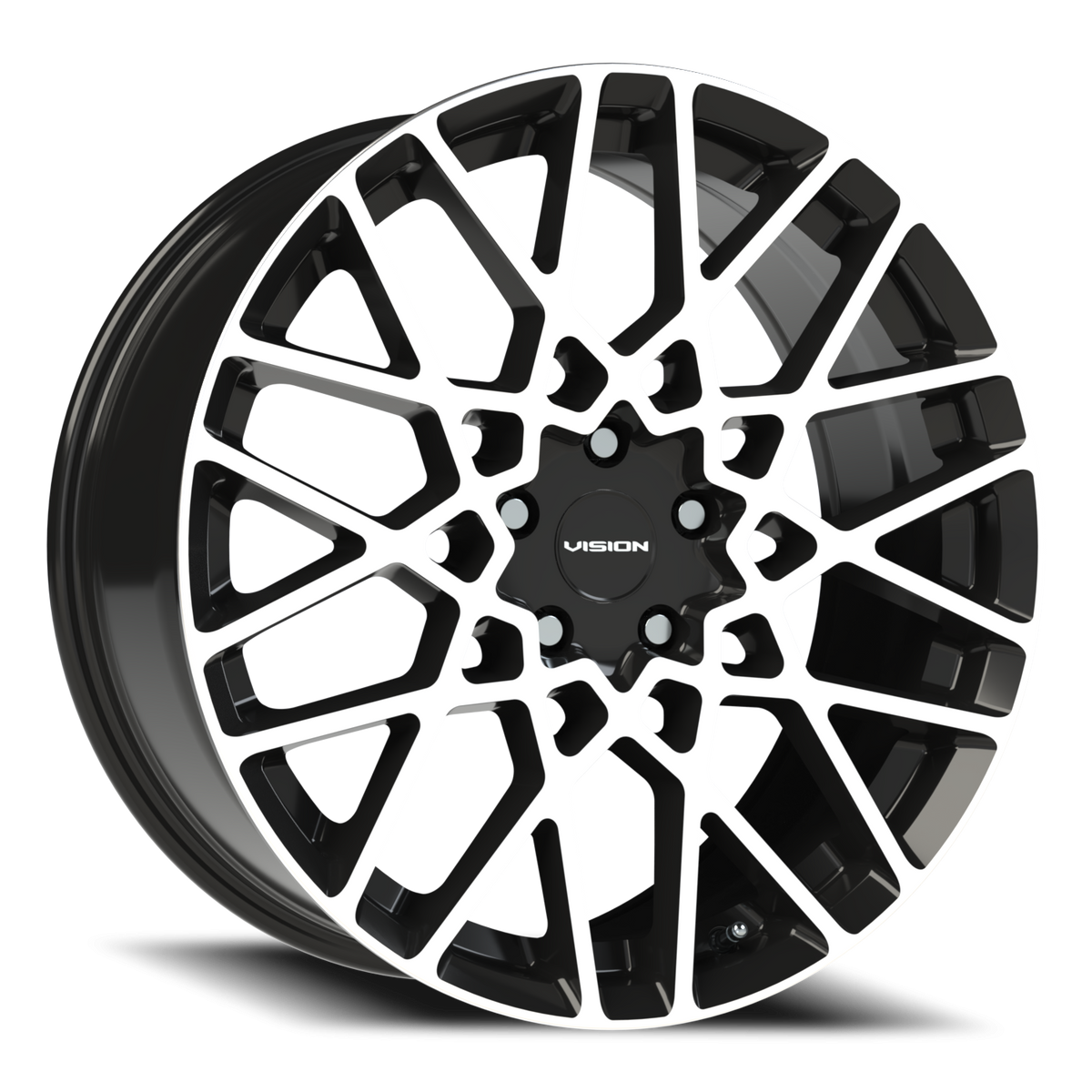 Vision Wheel 474 Gloss Black Machined Face 20x8.5 +35 5x112mm 73.1mm - Wheelwiz