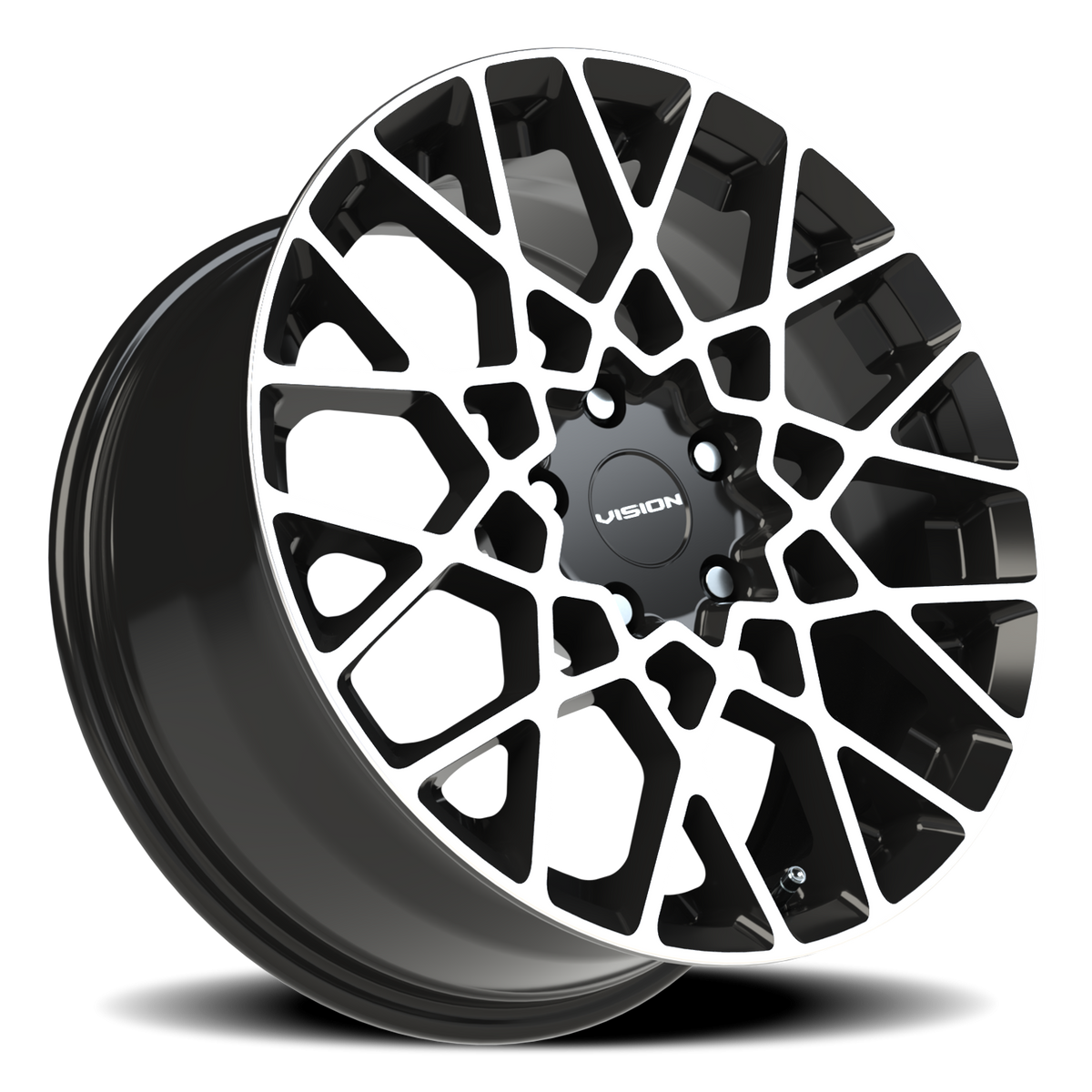 Vision Wheel 474 Gloss Black Machined Face 18x8 +38 5x114.3mm 73.1mm - Wheelwiz