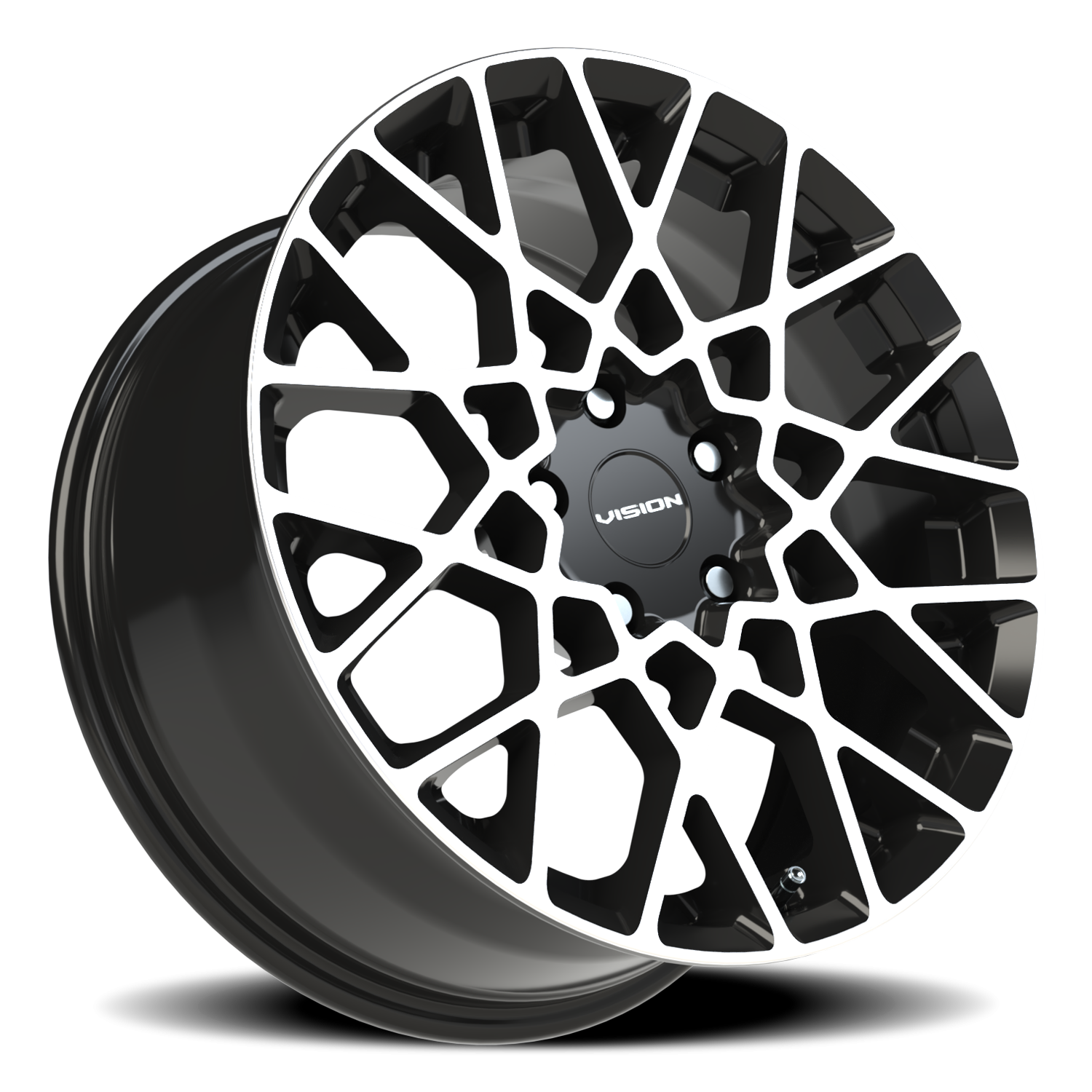 Vision Wheel 474 Gloss Black Machined Face 18x8 +38 5x114.3mm 73.1mm - Wheelwiz