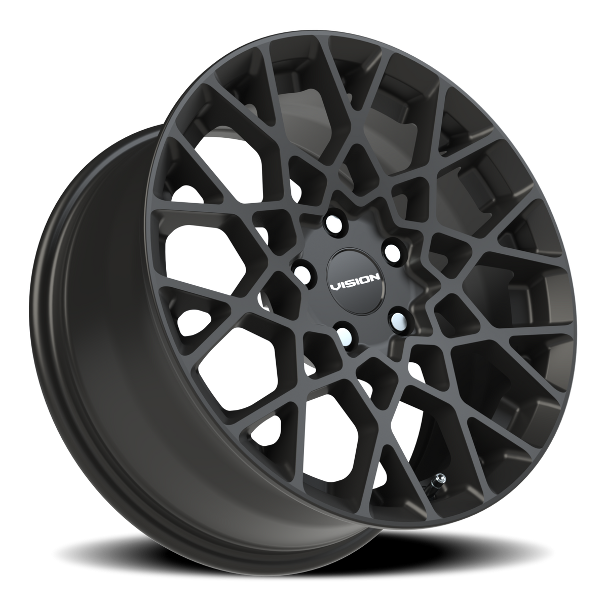Vision Wheel 474 Satin Black 17x8 +38 5x108mm 73.1mm - Wheelwiz