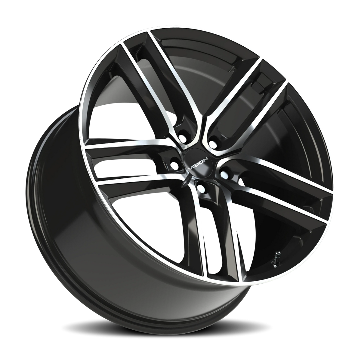Vision Wheel 475V Gloss Black Machined Face 20x10.5 +38 5x120mm 72.6mm - Wheelwiz