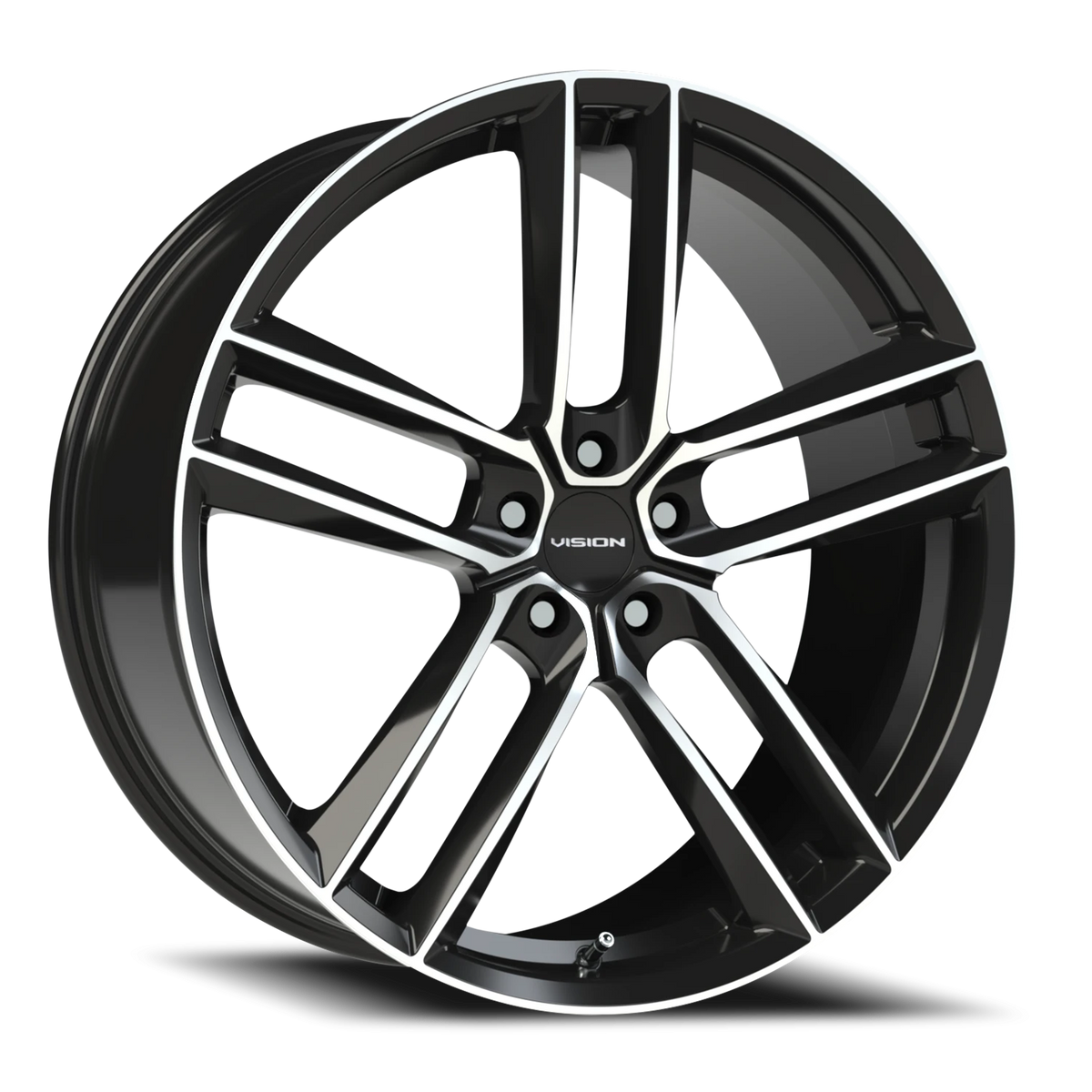 Vision Wheel 475V Gloss Black Machined Face 22x9 +38 5x114.3mm 73.1mm - Wheelwiz