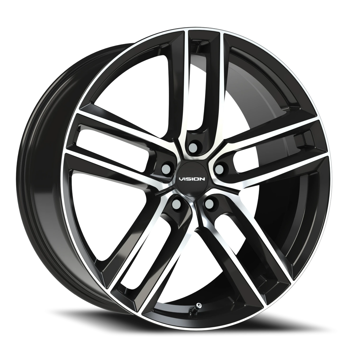 Vision Wheel 475V Gloss Black Machined Face 20x9 +20 5x115mm 73.1mm - Wheelwiz