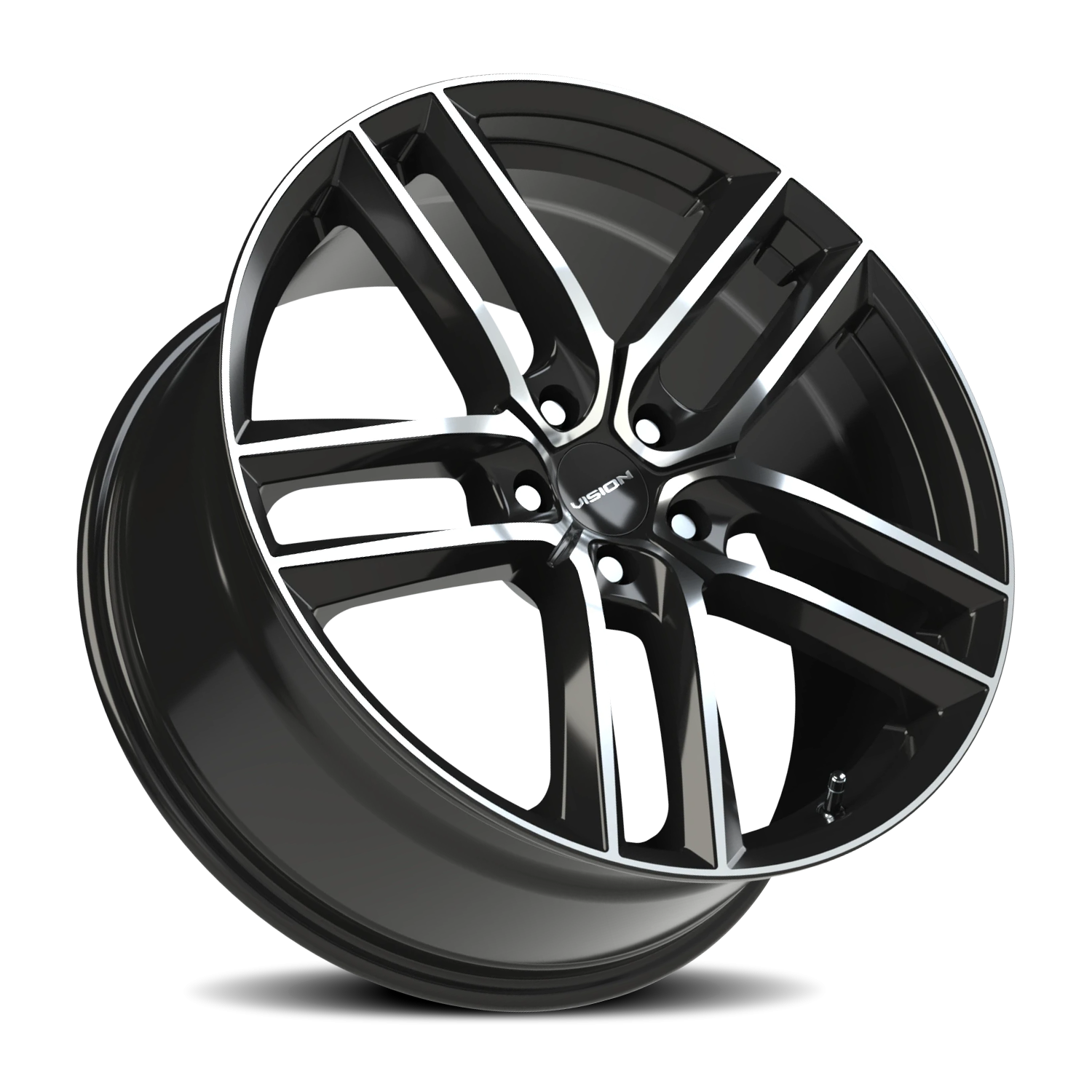 Vision Wheel 475V Gloss Black Machined Face 20x9 +20 5x115mm 73.1mm - Wheelwiz