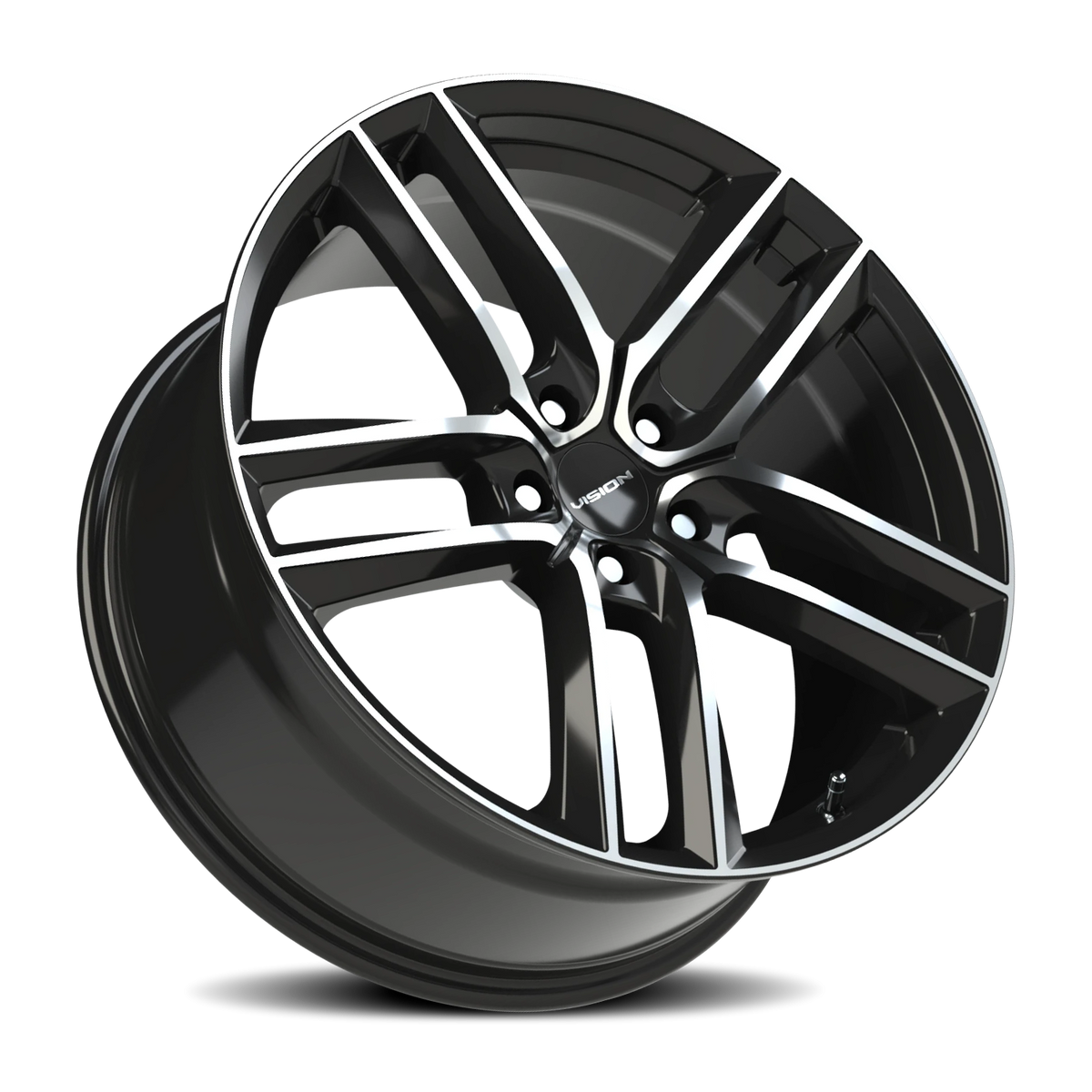 Vision Wheel 475V Gloss Black Machined Face 19x8.5 +35 5x120mm 74.1mm - Wheelwiz