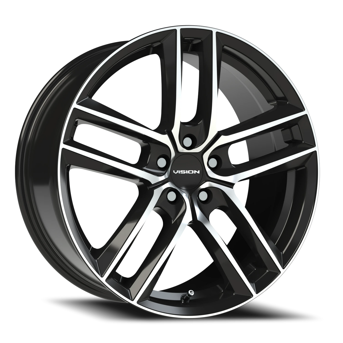Vision Wheel 475V Gloss Black Machined Face 19x8.5 +42 5x108mm 73.1mm - Wheelwiz