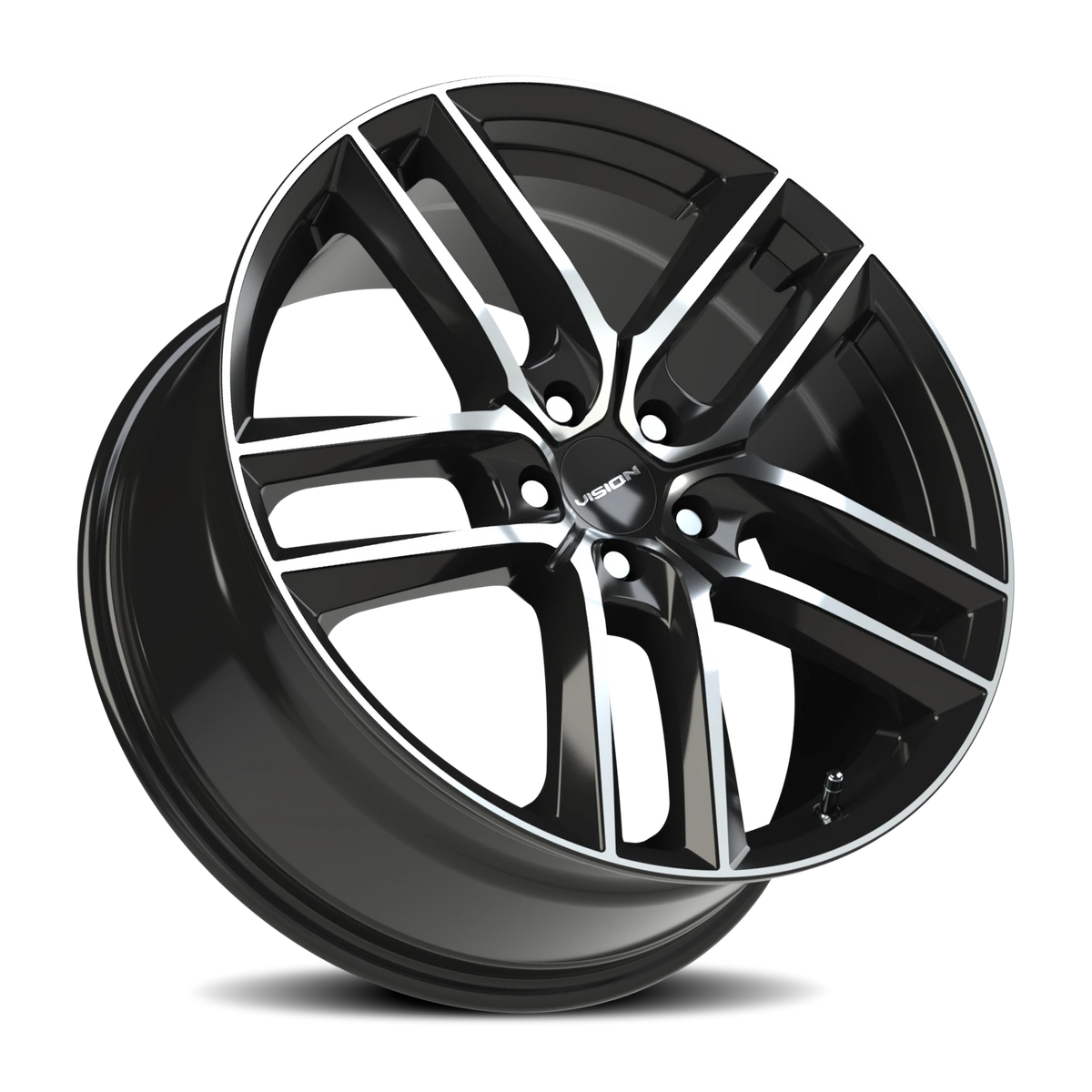 Vision Wheel 475V Gloss Black Machined Face 19x8.5 +42 5x108mm 73.1mm - Wheelwiz